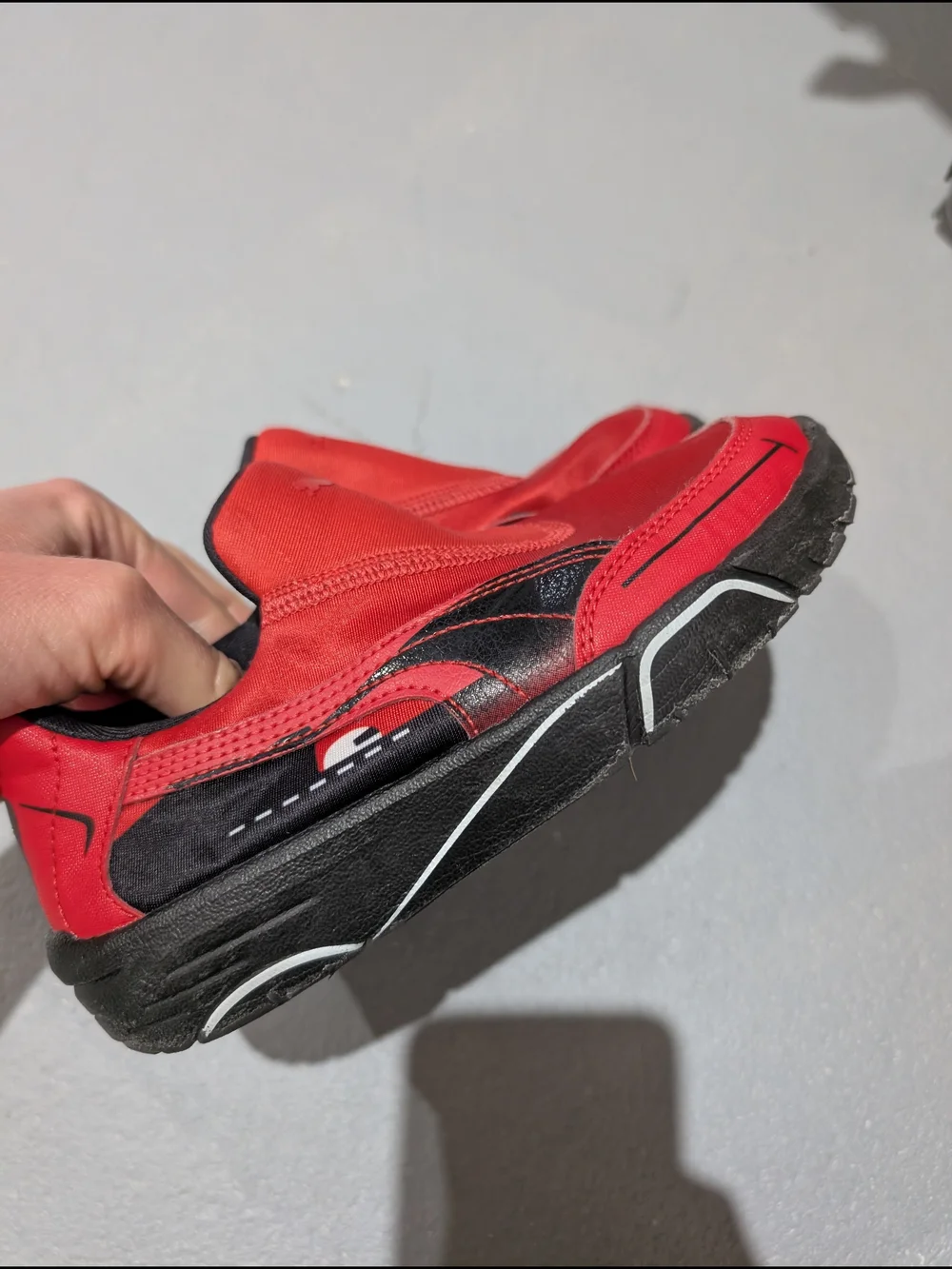 Puma Ferrari Kids Slip-On Red Racing Shoes 11.5 Childrens Boys Size - Picture 9 of 10